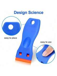 1 Plastic Scraper With 10 Plastic Blades, For Removing Labels, Stickers From Window Glass, Cleaning Floors, Stoves, Car Windows - Multicolor - View 7