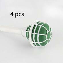 6pcs Foam Floral Handle Bouquet Holder, Suitable For DIY Wedding Bouquets, With Fixable Diamond Bouquet Pins And Green Tape, Wedding Supplies - Green - View 12