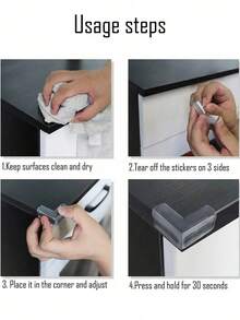 10/6/4/1pc Transparent Table Corner Protectors - Pet- Anti-Collision, Non-Slip Furniture Edge Guards For Tables, Chairs, Beds - Prevent Bumps - Multicolor - View 4