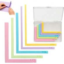 7-Piece Paper Craft Alignment Guide With Storage Box, For Card Making, Precise Layering And Sticker Spacers, Suitable For Card Making And Scrapbooking, Color-Coded Tools With Size Labels, 1/16 To 1/2 Inch Increments - A - View 8