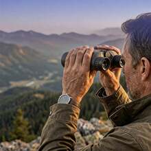 Fernglas mit 15-facher Vergrößerung FMC-Linsen leicht kompakt, tragbares Beobachtungsglas für  Erwachsene Vogelbeobachtung Wandern Reisen Outdoor - Schwarz 1St - Übersicht 5