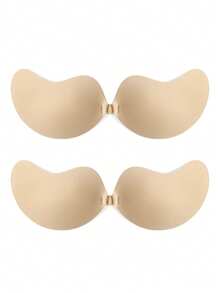 4 Pairs Invisible Sexy Front Closure Breast Petals, Seamless Backless Bras For Women - Multicolor - View 22