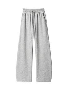 Men's Casual Straight Leg Loose Sweatpants Streetwear Versatile Commute - Grey - View 2