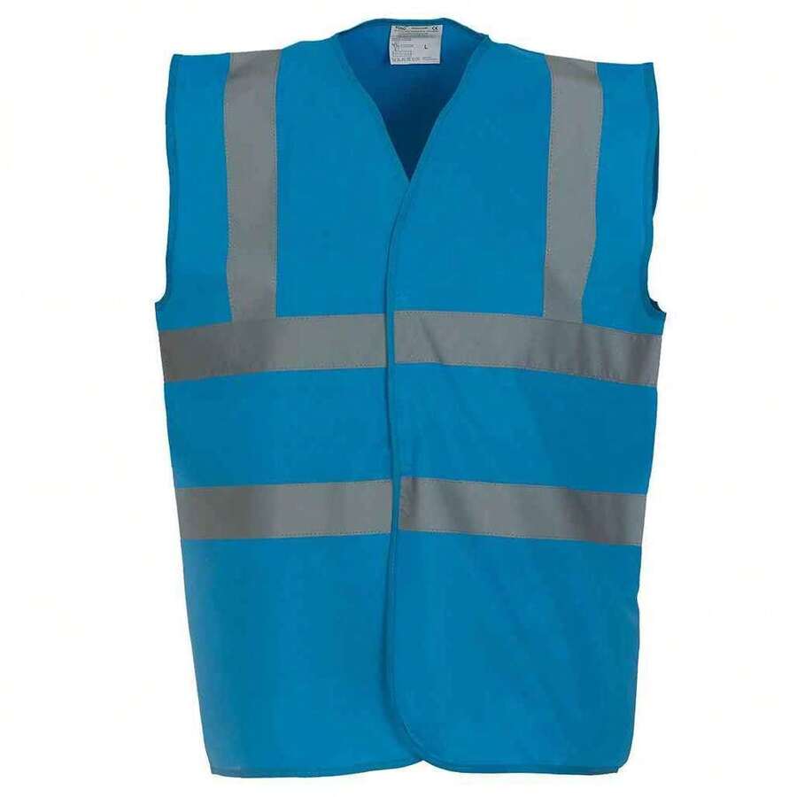 Yoko Mens Band & Brace Hi-Vis Vest - Sapphire Blue - View 1