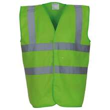 Yoko Unisex Adult Hi-Vis Waistcoat - Lime - View 2