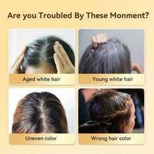 Sampo Pewarna Rambut Jahe 3-in-1 - Ekstrak Botanikal, Warna Cerah dan Tahan Lama, Hidrasi Sepanjang Hari, Lembut untuk Kulit Sensitif, Melembutkan Rambut, Melembapkan, Mengurangi Rambut Kusut, Warna Instan, Menambah Kilau, Volume dan Kehalusan pada Rambut, Cocok untuk Pria & Wanita - MultiWarna - View 7