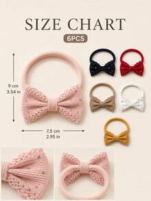 6PCS Colorful Baby Headbands, Knit Bow Soft Stretchy Hairbands With Tiny Gold Star For Newborn Girls,Infant/Toddler Hair Accessories - Multicolor - View 7