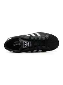 Adidas Women's SUPERSTAR LO PRO W 2026 Summer New Classic Shell Toe Casual Skate Shoes KI6824 - Number 1 Black/White/Gold - View 9