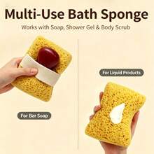 1Pc Foaming Soap Bag, Soft Elastic Bubble Bath Net Multi-Use Shower Body Scrubber, Gentle Exfoliating Deep Skin Cleansing Bath Ball, Reusable Household Bathroom Accessory For Women Men Kids Practical Daily Shower Foaming Tool Holiday Gift - Multicolor - View 3