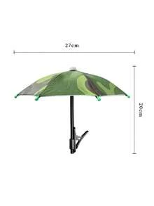 Outdoor Waterproof Anti-Glare Phone Sunshade Umbrella, Built-In Bracket, Mini Umbrella, Essential For Travel, Vacation Camping And Delivery Services - Multicolor - View 19