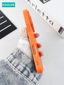 Koolife 1pc Magnetic Phone Case, PC+TPU Material, 2.0mm Thickness, Matte Surface, Skin-Friendly Design, Raised Lens Protection, Anti-Slip Anti-Drop, Compatible With IPhone 17/17 Pro/17 Pro Max - Orange - View 7