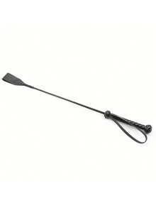 1pc PU Leather Riding Crop, Soft Flexible Flogger, Stage Prop With Non-Slip Braided Handle And Wrist Loop, Horse Riding Training Accessory - Black - View 14