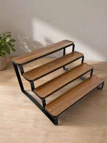 Kệ tổ chức để bàn 4 tầng dạng bậc thang màu gỗ óc chó – phù hợp để đựng mỹ phẩm trong phòng ngủ, hũ gia vị trong nhà bếp hoặc các vật dụng chung trong phòng khách và phòng tắm; giá trưng bày hoàn hảo cho đồ sưu tầm, trang sức và nước hoa. - Nhiều màu - Xem 1