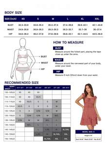 Women's Fashionable Ruffle Sleeve Mini Dress With Sweetheart Neckline And Summer Print - Red - View 4