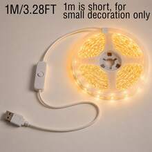 3.28-98.4FT Warm White LED Strip Lights, USB Powered, Cuttable Flexible Light Strip, Easy To Install For Bedroom, Kitchen, TV Backlight, Cabinet And Home Deco - Warm Color - View 13