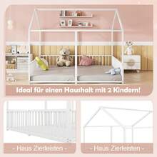 Bed Frame Kids Bed 90x200cm - House Design - 白色 - 查看 2