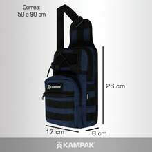 Pechera Kampak Ep35 Mochila Táctica Cruzada Urbana Multiusos - Azul Marino - Ver 3