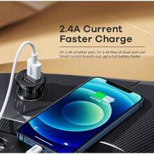 Cargador de coche USB dual REMAX RCC236 con cable de datos 3 en 1 de 2.4A para Apple/Micro USB/Tipo C, carga rápida - Unitalla - Ver 3