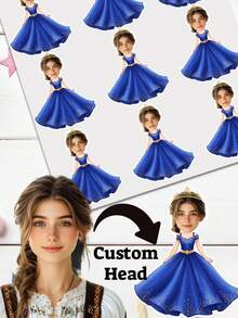 UNICCUT Custom 15th Birthday Photo Stickers For Girls, Personalized Portrait Face Head Photo Adhesive Labels, Party Decoration - Multicolor - View 1