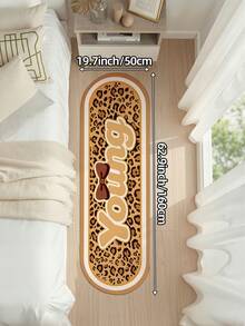 1pc Leopard Print Cute Rug, Kitchen Rug, Hallway Rug, Suitable For Bathroom, Kitchen, Outdoor, Indoor, Bedroom, Living Room, Bedside, Decorative Rug, Machine Washable Easy To Clean, Entryway Mat, Non-Slip Bottom, Bedroom Decorative Rug - Multicolor - View 11