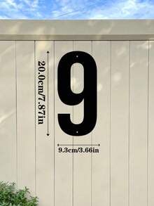 1 Piece 0-9 Number Metal House Number Plate - Metal House Number Plate, Suitable For House Numbers, Outdoor Mailbox Numbers, Home Decoration, Garden Decoration, Gates, Garage Doors, Includes Numbers 0 To 9, Can Be Freely Combined - Number - View 21