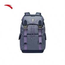 Anta Kyrie Irving Series | Kyrie Denim Vintage Floral Backpack Large Capacity Men's School Bag - Gray Purple-2 - View 1