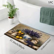 Lavender Floral Print Drainage Mat/Absorbent Mat/Drying Mat For Coffee Machine & Tableware - Absorbent Polyester Tabletop Protector With Rubber Non-Slip Backing, Kitchen Countertop Decor - Home Bar & Dining Table Placemat - Multicolor - View 13