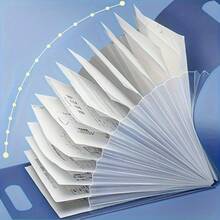 13-Pocket Accordion-Style Folder – A4 Document Organizer, Suitable For Schools, Offices, And Universities | Multi-Pocket Expanding File Organizer For Storing Test Papers, Exam Sheets, Receipts, And Bills – Random Color,School,Back To School,Gifts. - Multicolor - View 1
