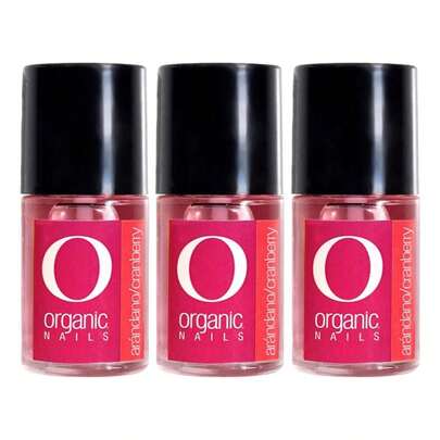 3 pk Aceite De Cuticula Aroma Arándano Organic Nails 15 Ml