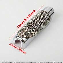 1pc Women's Car Rhinestone Handbrake Cover, Personalized Full Rhinestone Handbrake Decor Sleeve, Car Interior Decoration Accessory (Note: Size, Not Suitable For All Models), Fashionable Rhinestone Car Decoration - A - View 3