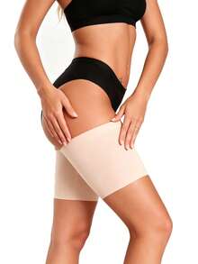 1 Pair Anti-Chafing Thigh Bands, Silicone Anti-Slip Thigh Guards, Breathable Seamless Thigh Sleeves For Women, Elastic Anti-Friction Thigh Protectors, Skin-Friendly No Roll Thigh Bands For Running, Dancing, Cheerleading, Yoga, Hiking, Workout, Please Check Size Before Purchase - Multicolor - View 11