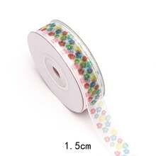 Birthday Ribbon Tulle Tape Round Polka Dot Rainbow Happy Birthday Children Cake Packaging Gift Box Ribbon (Length: 25 Yards, Width: 1.5 Cm) - Ribbon - View 9