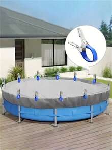 20pcs Practical Heavy‑Duty Windproof Tarp Clips Upgraded Thickened Pool Cover Fastener Strong Lock‑Grip Resist Wind Tearing UV‑Stable Non‑Scratch Design For Above‑Ground Pool Winter Solar Cover Camping Awning Laundry Blanket Fixing Gear - Multicolor - View 5