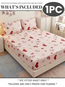 1 buah Sprei Fitted, Pelindung Kasur, Penutup Tempat Tidur, Dekorasi Kamar, Anti Debu Anti Selip, Lembut Nyaman Ramah Kulit Bernapas, Sangat Lembut Ringan, Cocok Untuk Tempat Tidur Single/Double/Queen/King, Semua Musim, Dapat Dicuci dengan Mesin, Sarung Bantal dan Selimut Tidak Termasuk - MultiWarna - View 2