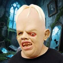 1pc Funny One-Eyed Monster Full Face Live Streaming Prop Cosplay Mask, Practical Horror Asymmetrical Eye Ghost Mask Full Head Cover, Suitable For Holiday Party Costume Cosplay Horror Haunted House Prop - Mask - View 4