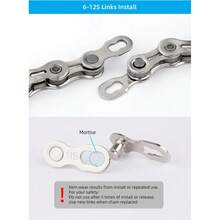 6 Pairs Bicycle Chain Quick Release Buckles, Compatible With 6/7/8/9/10/11/12 Speed Chain Connectors Master Links, Steel Electroplated Silver Mountain Bike Accessories - Multicolor - View 9