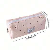 Tempat Pensil Polkadot yang Sangat Menarik, Tas Penyimpanan Minimalis Multi-Warna Kapasitas Besar dengan Lapisan Jaring dan Kompartemen, Cocok untuk Alat Tulis Harian Siswa, Kuas Rias, Barang-Barang Lain, Tas Penyimpanan Alat Tulis Praktis untuk Siswa - A - View 5