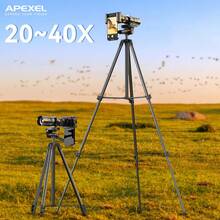 عدسة تليفوتو عالية القوة 20-40X من APEXEL لهاتف آيفون، منظار هاتف احترافي مع حامل ثلاثي، عدسة كاميرا تليفوتو متوافقة مع معظم الهواتف. لمراقبة الطيور/مشاهدة القمر/الصيد والتخييم - A - مشاهدة 2