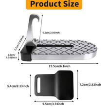 Foldable Car Door Step With Safety Hammer, Made Of Durable Aluminum Alloy Material And Anti-Slip Design, Suitable For Most Vehicles - Multicolor - View 8