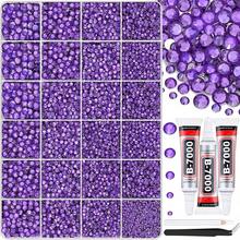 30,000pcs Red Flat Back Resin Rhinestones, 24-Grid Crystal Gemstone Storage Box, Includes 3 Bottles Of B7000 Jewelry Glue, Round Jelly Gems With Tweezers, Suitable For Making Jewelry, Shoes, Clothes, Fabrics, Bags, Artworks, Phone Cases, Decoration, DIY Rhinestone Kit - View 17