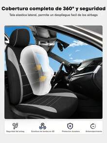 ONEEKA Car Seat Cover - Grey - View 4