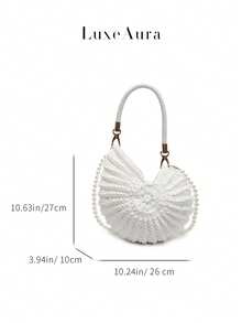 Vacation Style Beach Woven Bag Women's New Handmade Crochet Seashell Shaped Handbag Holiday Hollow Beach Bag - Multicolor - View 7