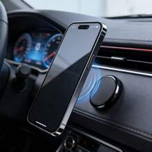 Slim Adhesive Magnetic Cell Phone Mount Universal Sticky Holder Hands Stand Compatible With All Smartphones Tablets Cars Dashboards Walls Desks - A8U - View 2