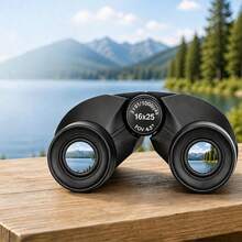 Fernglas mit 15-facher Vergrößerung FMC-Linsen leicht kompakt, tragbares Beobachtungsglas für  Erwachsene Vogelbeobachtung Wandern Reisen Outdoor - Schwarz 1St - Übersicht 3
