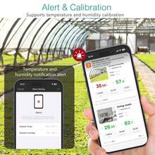 2pcs Wireless Smart Free Data Storage & Export, Smart Temperature & Humidity Monitor With App Alerts, Suitable For Home, Pet, Office And Greenhouse Indoor/Outdoor Hygrometer Thermometer - View 5