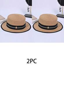 1 buah Topi Jerami Wanita Gaya Bohemian Poliester Modis untuk Aktivitas Luar Ruangan, Gaya Baru, Pinggiran Lebar, Perlindungan Matahari yang Dapat Disesuaikan, Bernapas, Warna Polos, Topi Jerami Cocok untuk Penggunaan Luar Ruangan Sehari-hari - MultiWarna - View 17
