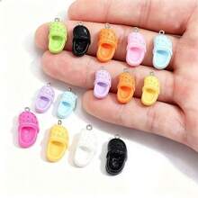 5/8/10/12/15Pcs Mixed Color Sweet Multi-Color Mini Clog Shoe Charms Keychain Backpack Accessories, Suitable For Backpacks, Car Decor, Party Gifts And DIY Projects - Multicolor - View 6