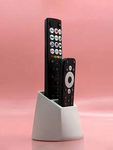 2-Slot Remote Control Holder - Practical Desktop Storage Box, Suitable For TV, Air Conditioner, Lighting Remote Controls And Office Supplies, Can Hold 2 Remotes, No Power Required - Multicolor - View 7