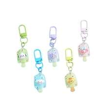 5pcs Cute Sanrio Popsicle Shaped Keychains, 3D Cinnamoroll Kuromi My Melody Pochacco Pompompurin Acrylic Bag Pendant Charms, Mini Cartoon Key Ring Decorative Gifts For Teen Girls - Keychain - View 8