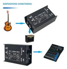 Caja directa pasiva,Canal DJ 1,guitarra audio Caja directa - Negro - Ver 5